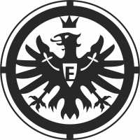 Eintracht frankfurt  Logo football - fichier DXF SVG CDR coupe, prêt à découper pour plasma routeur laser