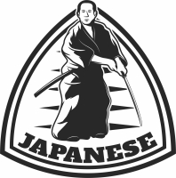 Samurai Japan clipart - For Laser Cut DXF CDR SVG Files - free download