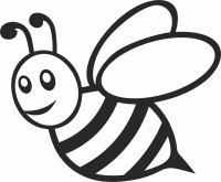Bee wall decor - Para archivos DXF CDR SVG cortados con láser - descarga gratuita