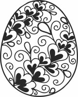 Easter egg hearts clipart - For Laser Cut DXF CDR SVG Files - free download