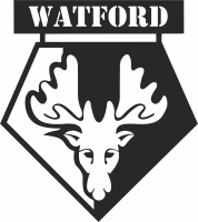 Watford Football Club logo - fichier DXF SVG CDR coupe, prêt à découper pour plasma routeur laser