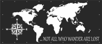 World map wall decor - Para archivos DXF CDR SVG cortados con láser - descarga gratuita