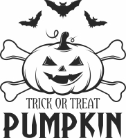 halloween trick or treat clipart - For Laser Cut DXF CDR SVG Files - free download