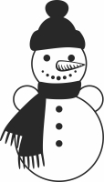 christmas snowman clipart - Para archivos DXF CDR SVG cortados con láser - descarga gratuita
