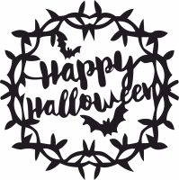 Happy Halloween sign - For Laser Cut DXF CDR SVG Files - free download