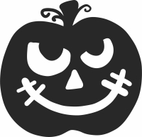 Scary Pumpkin for halloween - For Laser Cut DXF CDR SVG Files - free download