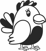 cute parrot bird - Para archivos DXF CDR SVG cortados con láser - descarga gratuita