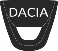 DACIA logo - fichier DXF SVG CDR coupe, prêt à découper pour plasma routeur laser