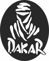 dakar rally logo - fichier DXF SVG CDR coupe, prêt à découper pour plasma routeur laser
