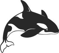Killer whale wall art - fichier DXF SVG CDR coupe, prêt à découper pour plasma routeur laser