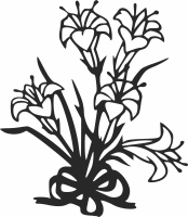 Floral flowers home decor - Para archivos DXF CDR SVG cortados con láser - descarga gratuita