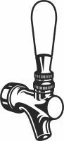 beer tap clipart - Para archivos DXF CDR SVG cortados con láser - descarga gratuita