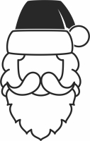 Christmas Santa Claus clipart - For Laser Cut DXF CDR SVG Files - free download