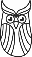 owl wall art - Para archivos DXF CDR SVG cortados con láser - descarga gratuita