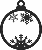 flakes christmas ornament - For Laser Cut DXF CDR SVG Files - free download