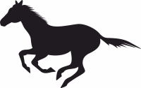 Horse Runing clipart - Para archivos DXF CDR SVG cortados con láser - descarga gratuita