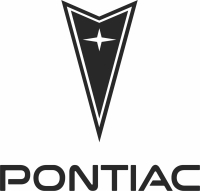 Pontiac logo - fichier DXF SVG CDR coupe, prêt à découper pour plasma routeur laser