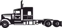 Semi Truck auto - For Laser Cut DXF CDR SVG Files - free download