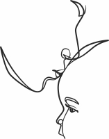 Woman line drawing kissing baby - Para archivos DXF CDR SVG cortados con láser - descarga gratuita