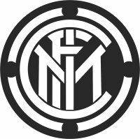 Inter Milan Logo Soccer Football - Para archivos DXF CDR SVG cortados con láser - descarga gratuita