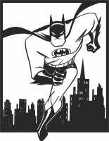 The Batman wall art - For Laser Cut DXF CDR SVG Files - free download