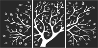 Tree panels wall decor art decor - Para archivos DXF CDR SVG cortados con láser - descarga gratuita