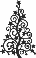 christmas tree clipart - For Laser Cut DXF CDR SVG Files - free download