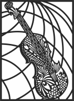 violin wall home decor - For Laser Cut DXF CDR SVG Files - free download