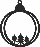 Christmas tree ornaments - For Laser Cut DXF CDR SVG Files - free download