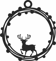 deer christmas ornament - Para archivos DXF CDR SVG cortados con láser - descarga gratuita