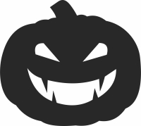 Halloween pampking Silhouette - For Laser Cut DXF CDR SVG Files - free download