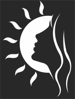 women in sun cliparts - For Laser Cut DXF CDR SVG Files - free download