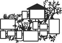 floral frame pictures holder - Para archivos DXF CDR SVG cortados con láser - descarga gratuita