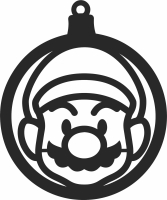 super mario ball ornament - For Laser Cut DXF CDR SVG Files - free download