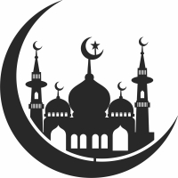 Mosque wall decor - Para archivos DXF CDR SVG cortados con láser - descarga gratuita
