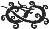 norse dragon viking clipart - For Laser Cut DXF CDR SVG Files - free download