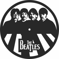 the beatles Wall Clock - For Laser Cut DXF CDR SVG Files - free download