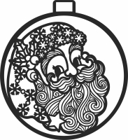 christmas santa claus ornament clipart - For Laser Cut DXF CDR SVG Files - free download