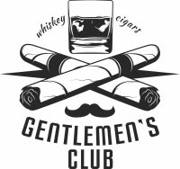 Gentleman logo cigar clipart - Para archivos DXF CDR SVG cortados con láser - descarga gratuita