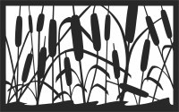 Nature flower scene wall decor - Para archivos DXF CDR SVG cortados con láser - descarga gratuita