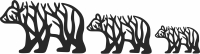 bears cliparts - Para archivos DXF CDR SVG cortados con láser - descarga gratuita
