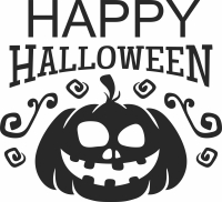 happy halloween clipart - For Laser Cut DXF CDR SVG Files - free download