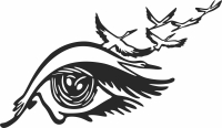 eyes birds tears art - fichier DXF SVG CDR coupe, prêt à découper pour plasma routeur laser