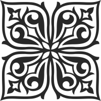Floral Pattern wall art - For Laser Cut DXF CDR SVG Files - free download