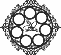 decorative frame and pictures holder - For Laser Cut DXF CDR SVG Files - free download