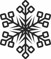 christmas Snowflake ornament - fichier DXF SVG CDR coupe, prêt à découper pour plasma routeur laser