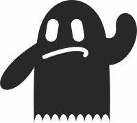 Ghost halloween clipart - fichier DXF SVG CDR coupe, prêt à découper pour plasma routeur laser