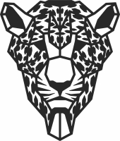 tiger wall art - Para archivos DXF CDR SVG cortados con láser - descarga gratuita