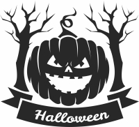 Halloween pumpkin clipart - Para archivos DXF CDR SVG cortados con láser - descarga gratuita