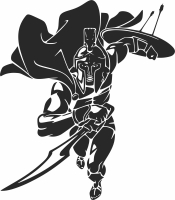 spartan warrior wall art - Para archivos DXF CDR SVG cortados con láser - descarga gratuita